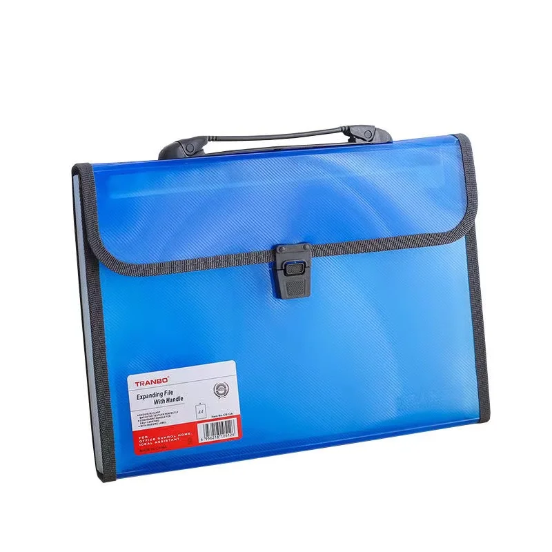 A4 13 Grids Portable File Bag Student Storage Stationery Document Organizer