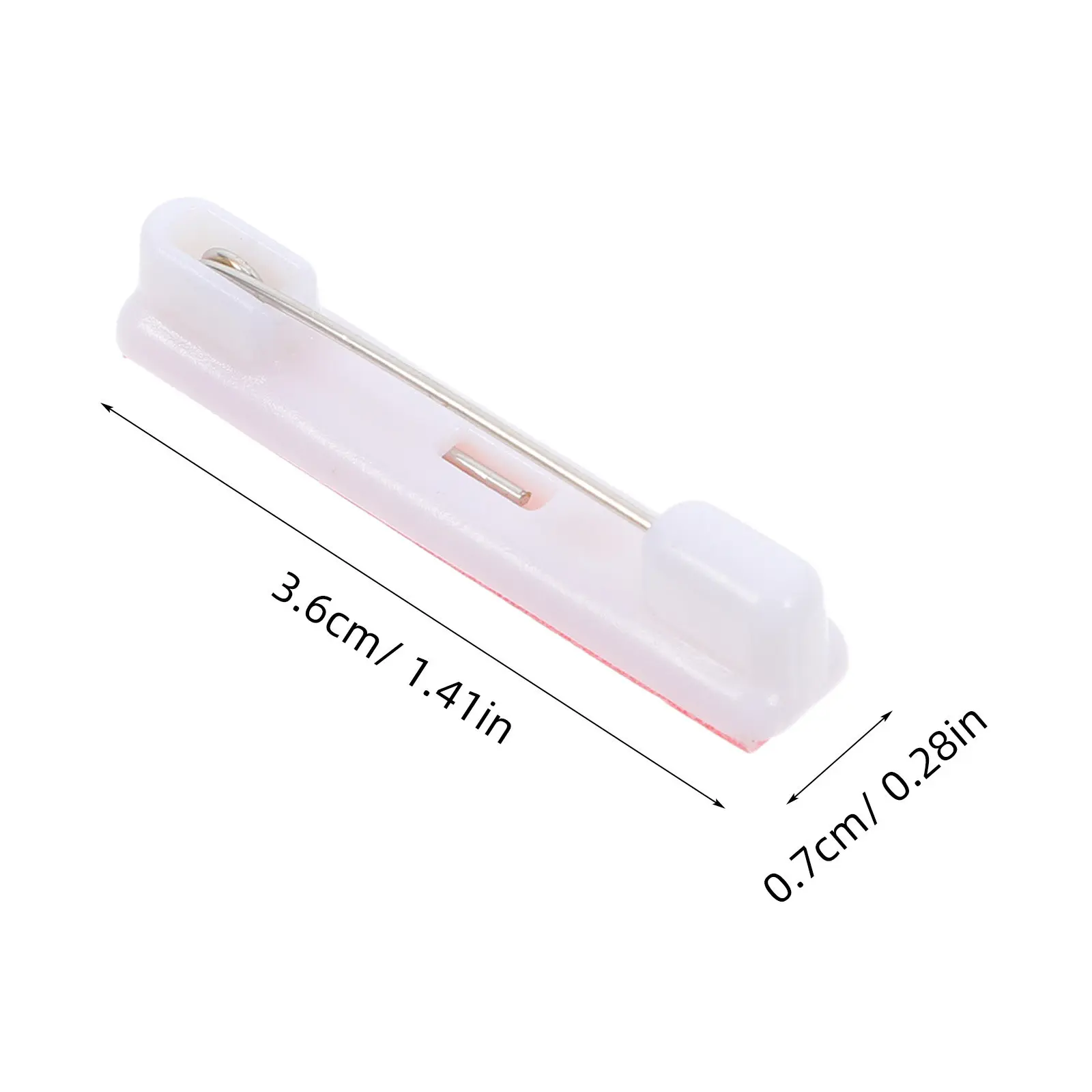 200Pcs Plastic Pin Badge Holder Adhesive Backing Versatile Use for Name Badges Uniforms Id Cards Security Badge Holder Name Tags