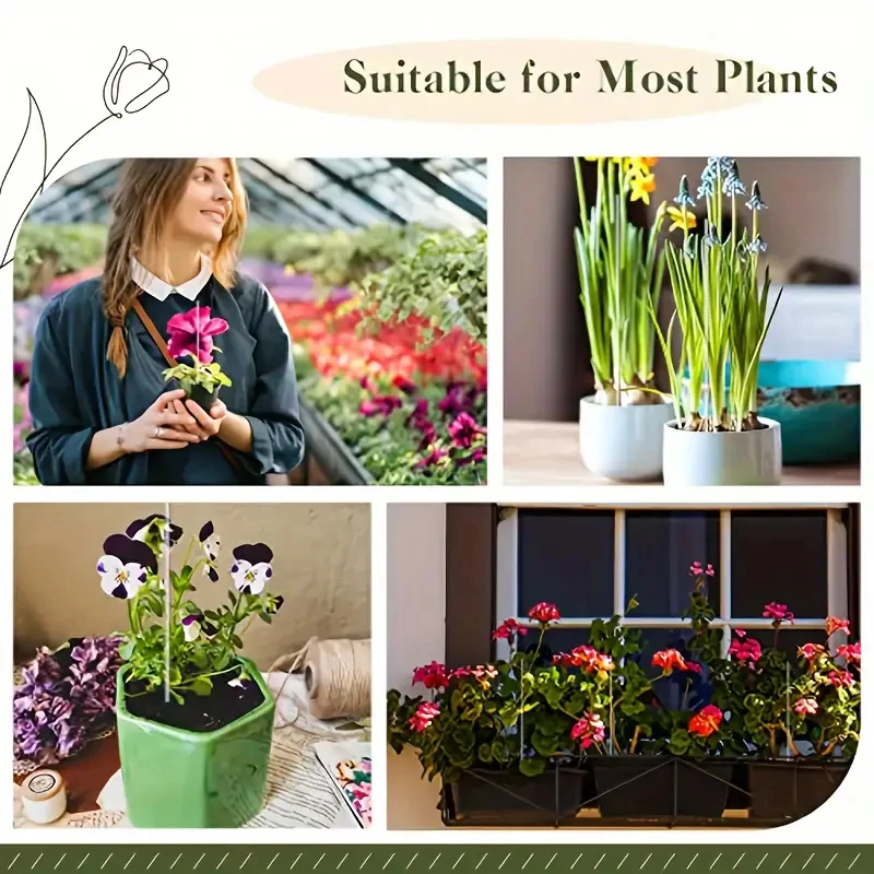 8/15 قطعة 15.6 بوصة أوتاد نباتية من الأكريليك الشفاف لحديقة أوركيد أعواد نباتية شفافة للمنزل والحديقة