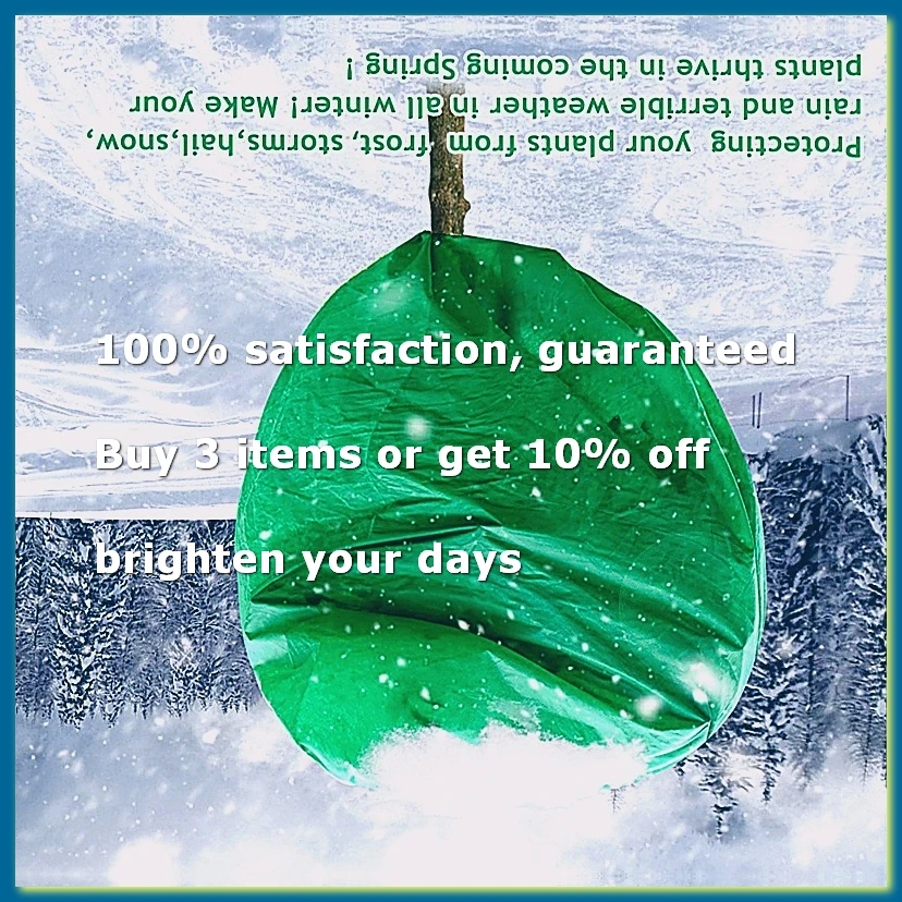 Large Plant Covers Freeze Protection, 94.4X78.7inch Winter Tree Covers with Zipper Drawstring Thickened Frost Blanket