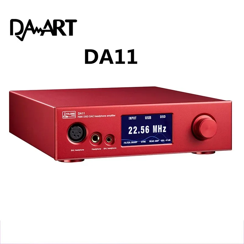 

YuLong DA11 ES9038PRO DSD512 DAC 768kHz Decoding Amp Pre-amplifier Desktop Decoder Hifi Music Headphone Amplifier
