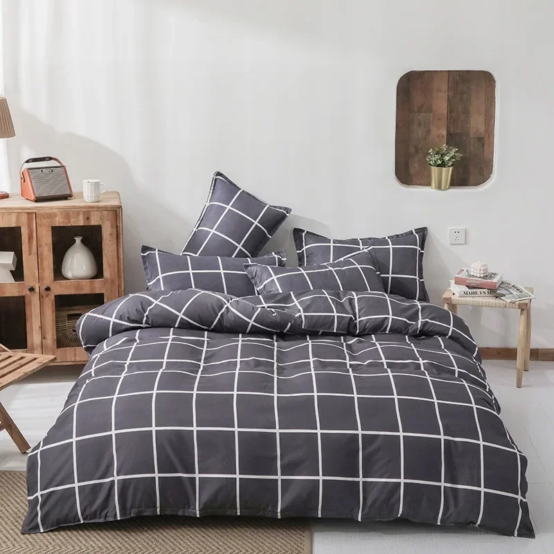 New Comfortable Soft Skin-friendly Cotton Aloe Vera Cotton Four-piece Set Active Cotton Bedding Sheet Quilt Cover