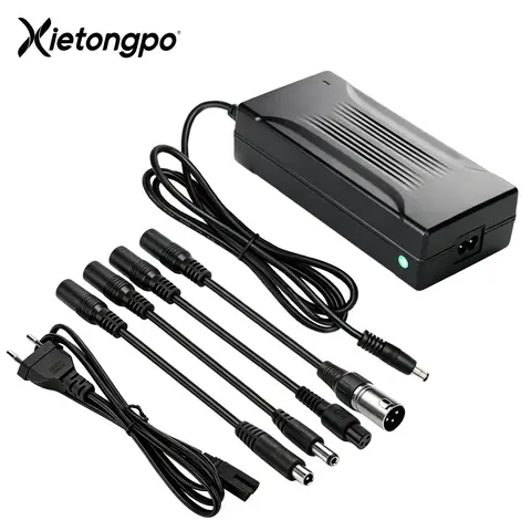 54.6V 3A Lithium Battery Charger for 48V 13S Lithium Ion Battery Pack 163.8W Fast Charging Smart CC CV Adapter Replacement Charger for Electric Bike Electric Scooter Balance Scooter Hoverboard Battery Power Supply