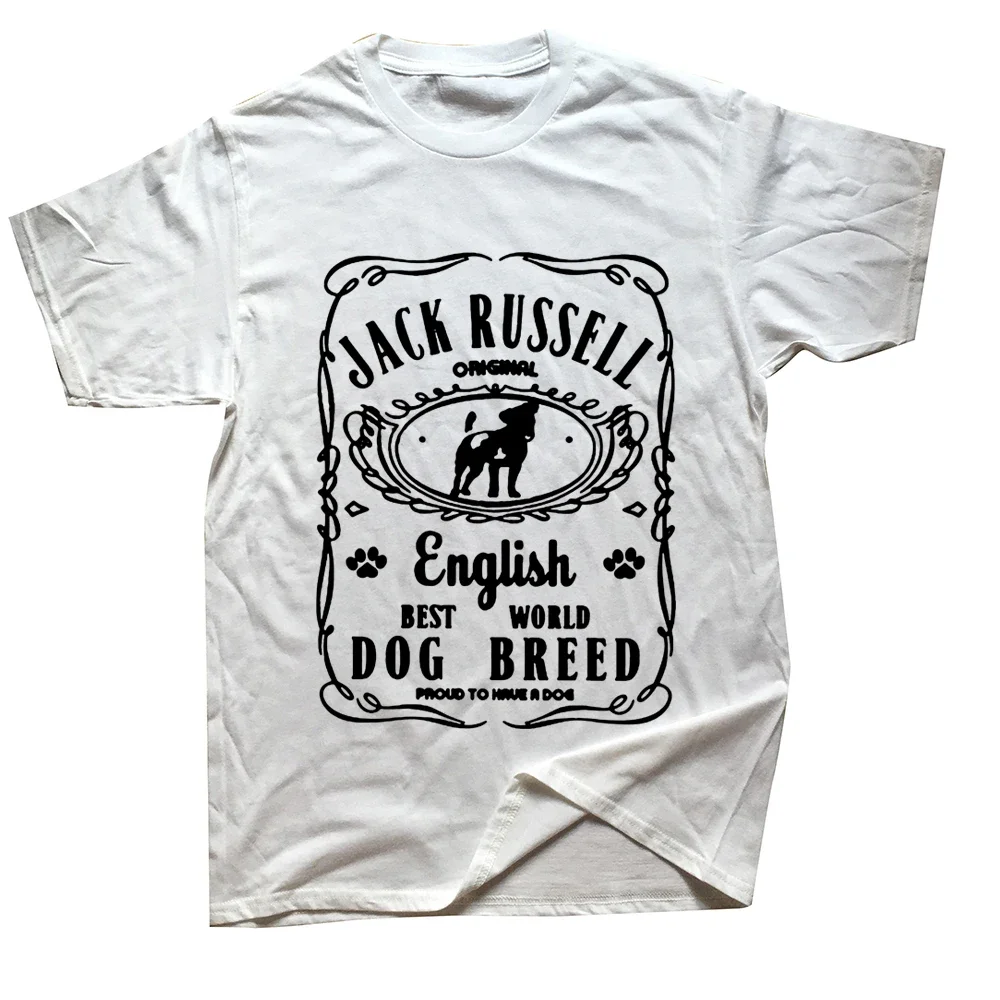 Vintage Jack Russell Terrier Dog T Shirts Cotton Streetwear Short Sleeve Birthday Gifts Summer Style T-shirt Mens Clothing