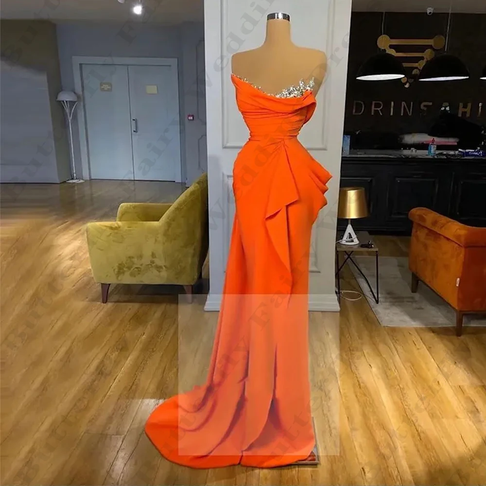 

Fashion Mermaid Backless Evening Dresses For Women Gorgeous Romantic Beading Sexy Off Shoulder Sleeveless Party Prom Gowns 2024