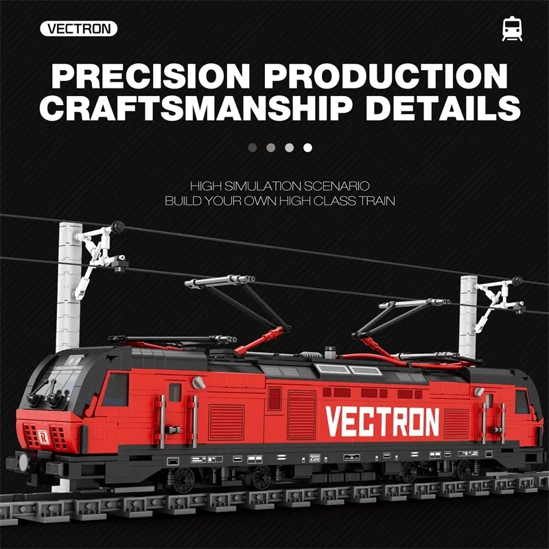 1889PCS Vectron Passenger Train Building Blocks City Transport Train Desktop Decoration Ornaments Kids DIY Toys Birthday Gifts