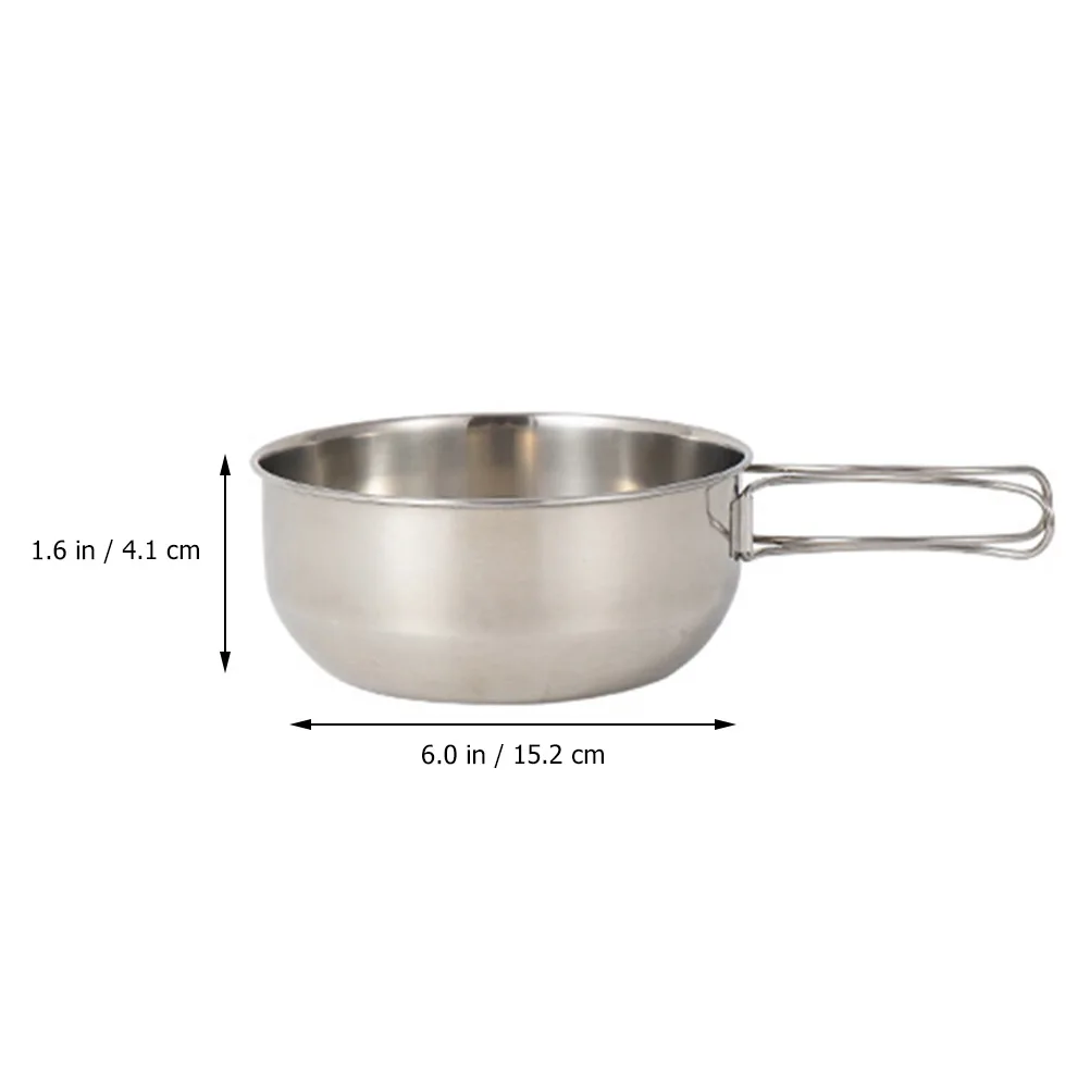 

5 Pcs/Set Outdoors Stainless Steel Cup Pot Tool Camping Cookware Travel Accessories
