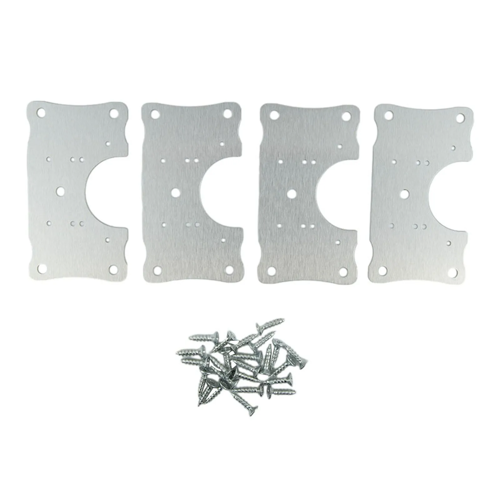 Hinge Hinge Repair Plate Repair Board Silver Stainless Steel Home Furnishing Decoration 2/4 Pcs 90*50mm Attractive