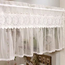Luxury Embroidery Short Curtains, Korean Door Coffee Kitchen Curtain, Window Valance, Bathroom Closet Drapes Decor