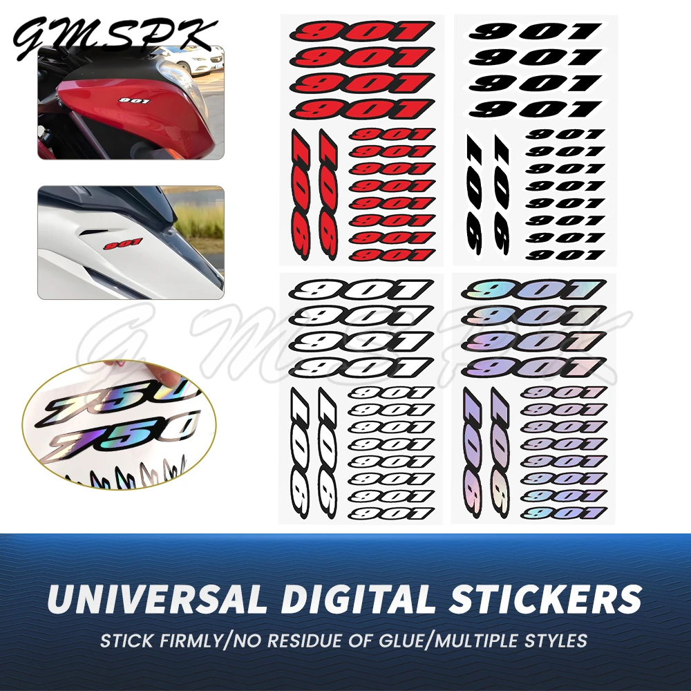 

Number 901 Motorcycle Decorative Stickers Motorbike Front Cowl Fuel Tank Waterproof PVC Decals Fit for HUSQVARNA Norden 901