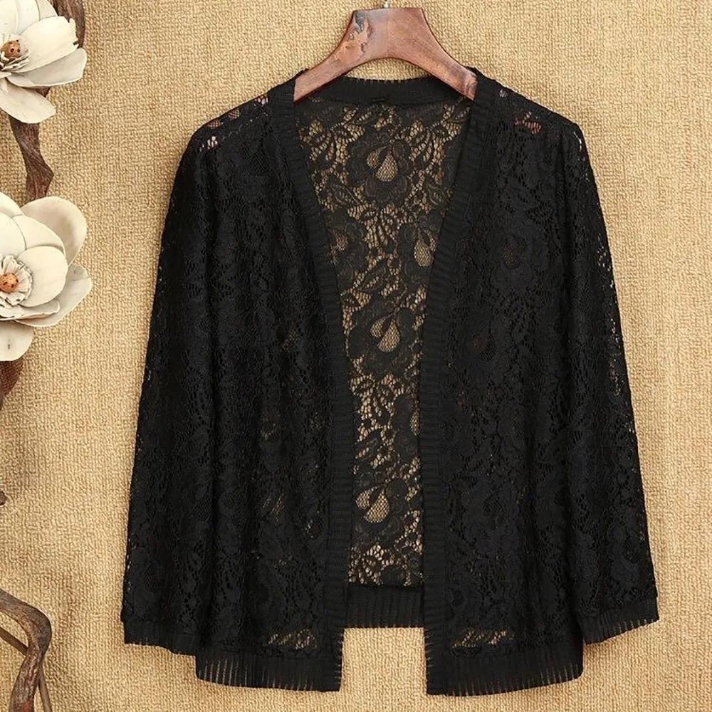 Cloak Multicolor Lace Shawl Breathable Short Tulle Shawl Thin Coat Women