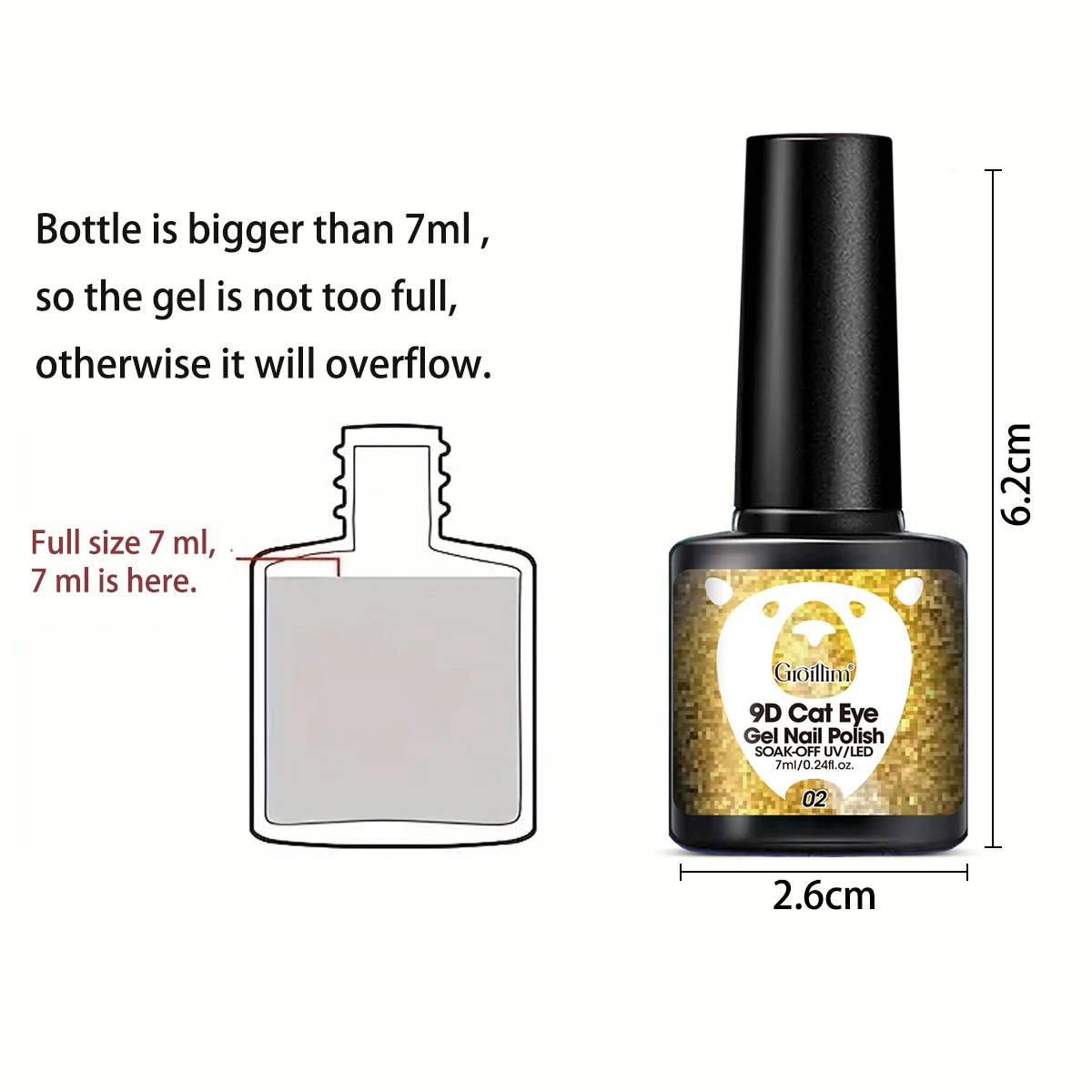 مجموعة طلاء أظافر جل عين القطة من جريليم مع مغناطيس، 4 ألوان ملصقات مغناطيسية لعين القطة لسهولة الإزالة - طراز هلامي شفاف #3