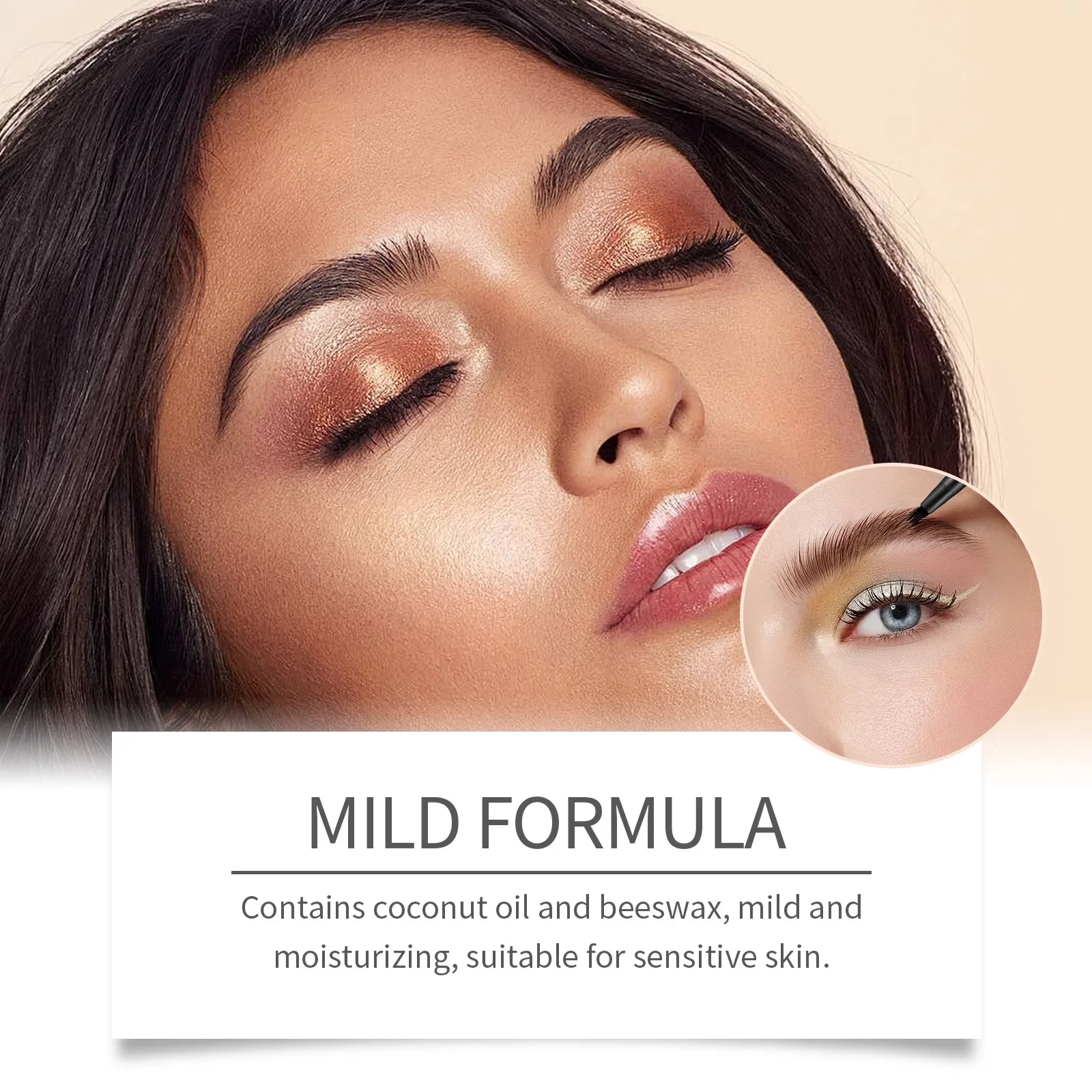 EELHOPE 4-Prong قلم الحواجب مايكرو شوكة تلميح مقاوم للماء Sweatproof طويلة الأمد قلم الحواجب تركيبة ماكياج ترطيب مغذية #5