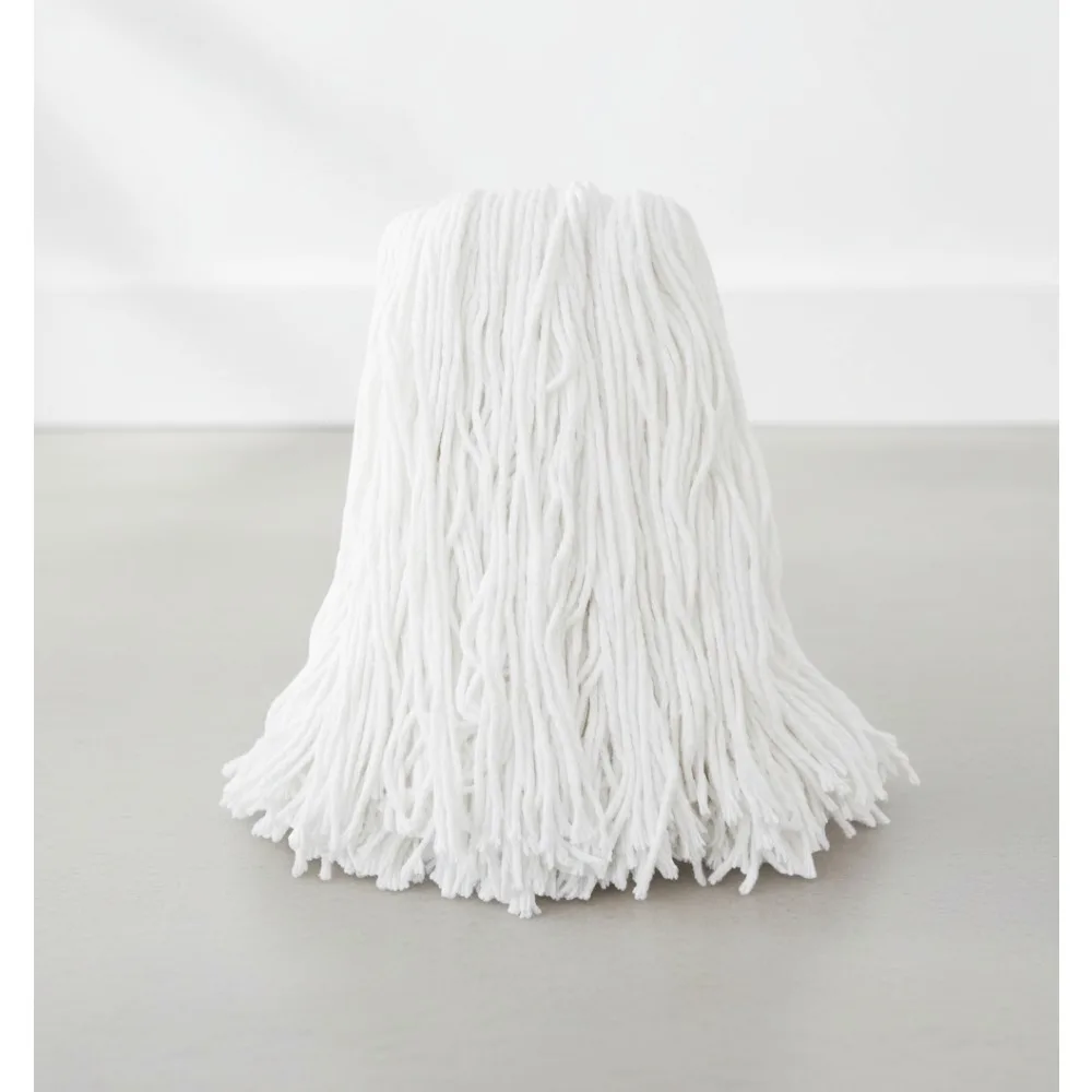 

Premium Cut-End Wet Mop Heads, Ultra-Absorbent Rayon, 16oz White, 12-Pack for Home and Commercial Cleaning