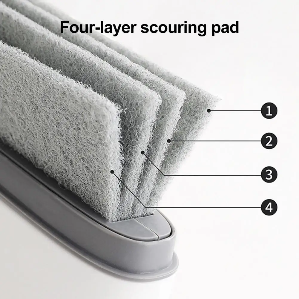 Brush for Dust Removal Sponge Brush 2-in-1 Window Slot Brush Portable Door Groove Hair Grip Tight Gap Sliding Rail Tool for Use