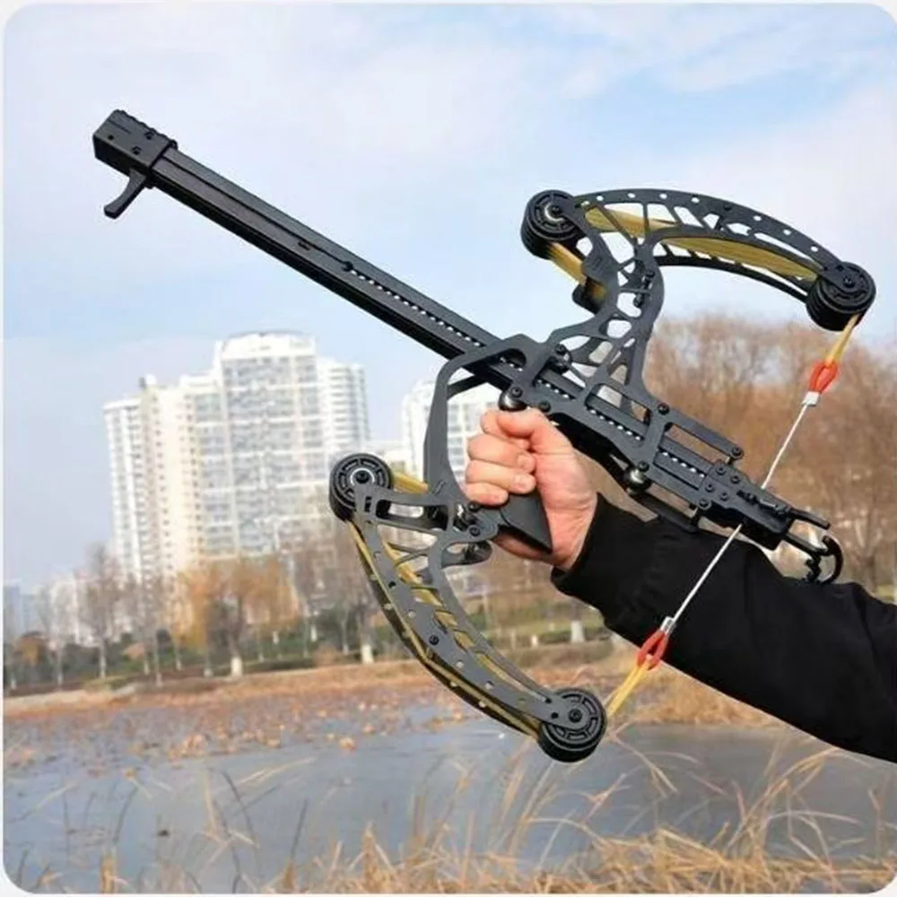 Metal Compound Bow and Arrow, High-Precision Laser Aiming Steel Ball, Ultra Far House, 50 Series