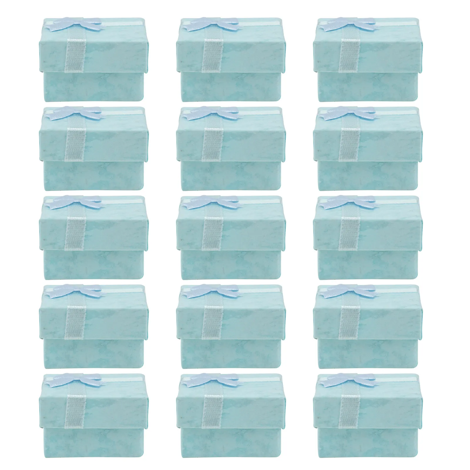 20Pcs Elegant Cardboard Jewelry Boxes Small Empty Packaging Boxes with Ribbon Bow for Jewelry Selling Storage Display Necklace