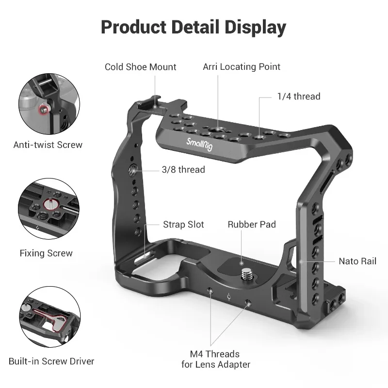 smallrig-a7s3-a7siii-dslr-cage-for-sony-alpha-7s-iii-camera-cage-with-cold-shoe-mount-and-nato-rail-video-diy-cage-rig-2999