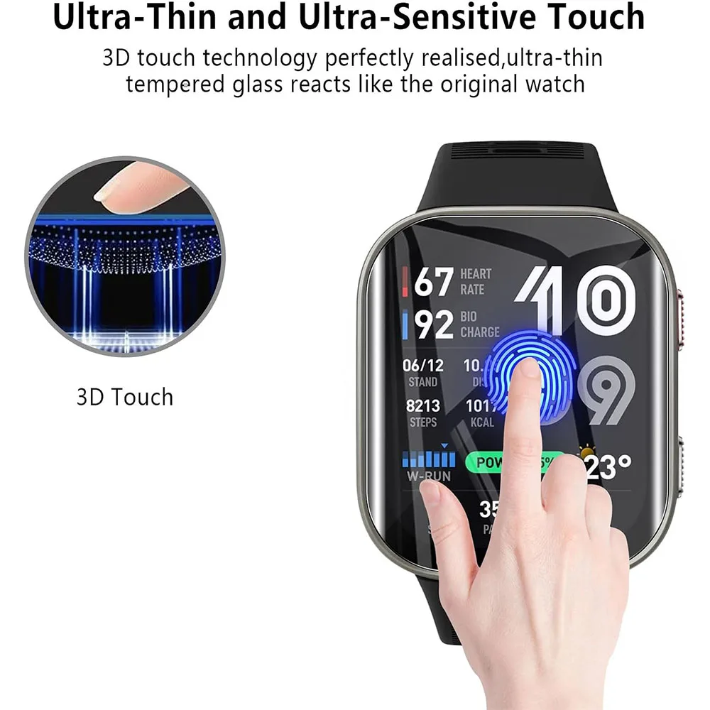 BEHUA Schutzfolie für Huami Amazfit Bip Max 5 6 SmartWatch Displayschutz HD Anti-Kratz-Folie Kein Glas Zubehör – Detail 5