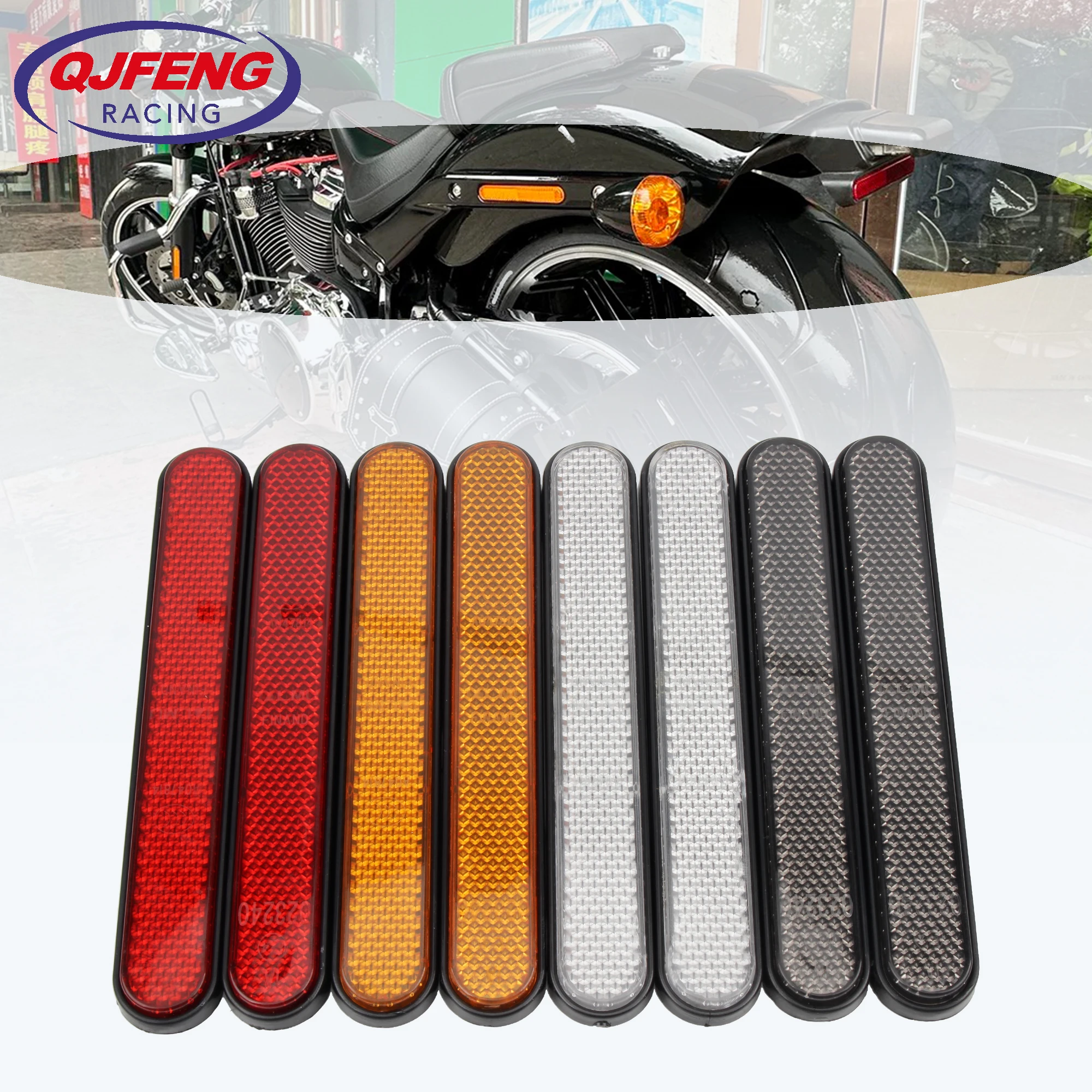 

Motorcycle Front Fork Reflector Sticker Lower Legs Slider Saddlebag Latch Cover Safety Warning For Harley Sportster XL Universal