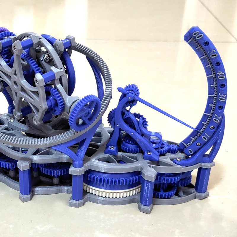 Losowy kolor, druk 3D, tourbillon, mechanizm do samodzielnego montażu dla zegarmistrza, studyjny tourbillon trójosiowy.