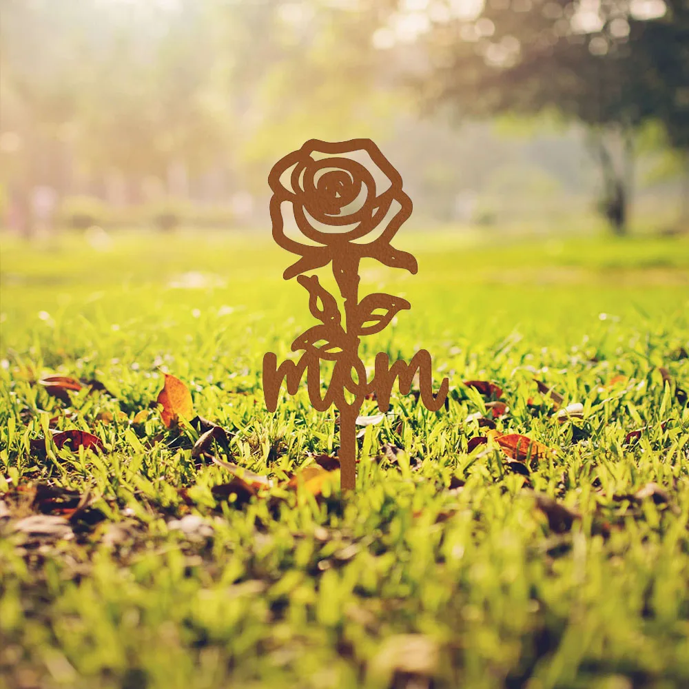 

Alluring Rose Memorial Stake - Enticing Graveyard Ornamentation. Sympathy Grave Marker with a Gorgeous Rose Stake.