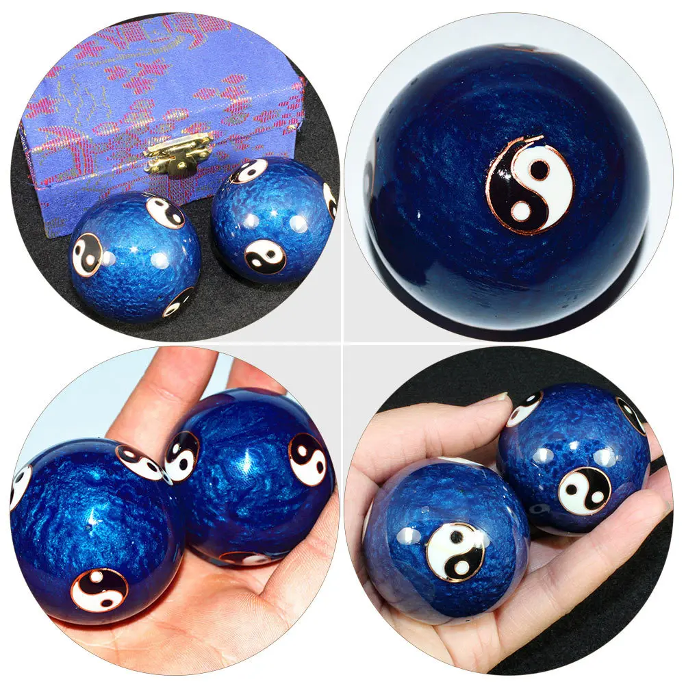 

1Set Chinese Pattern Baoding Balls Stress Relief Hand Massage Exercise Meditation Rolling Ball Decorative