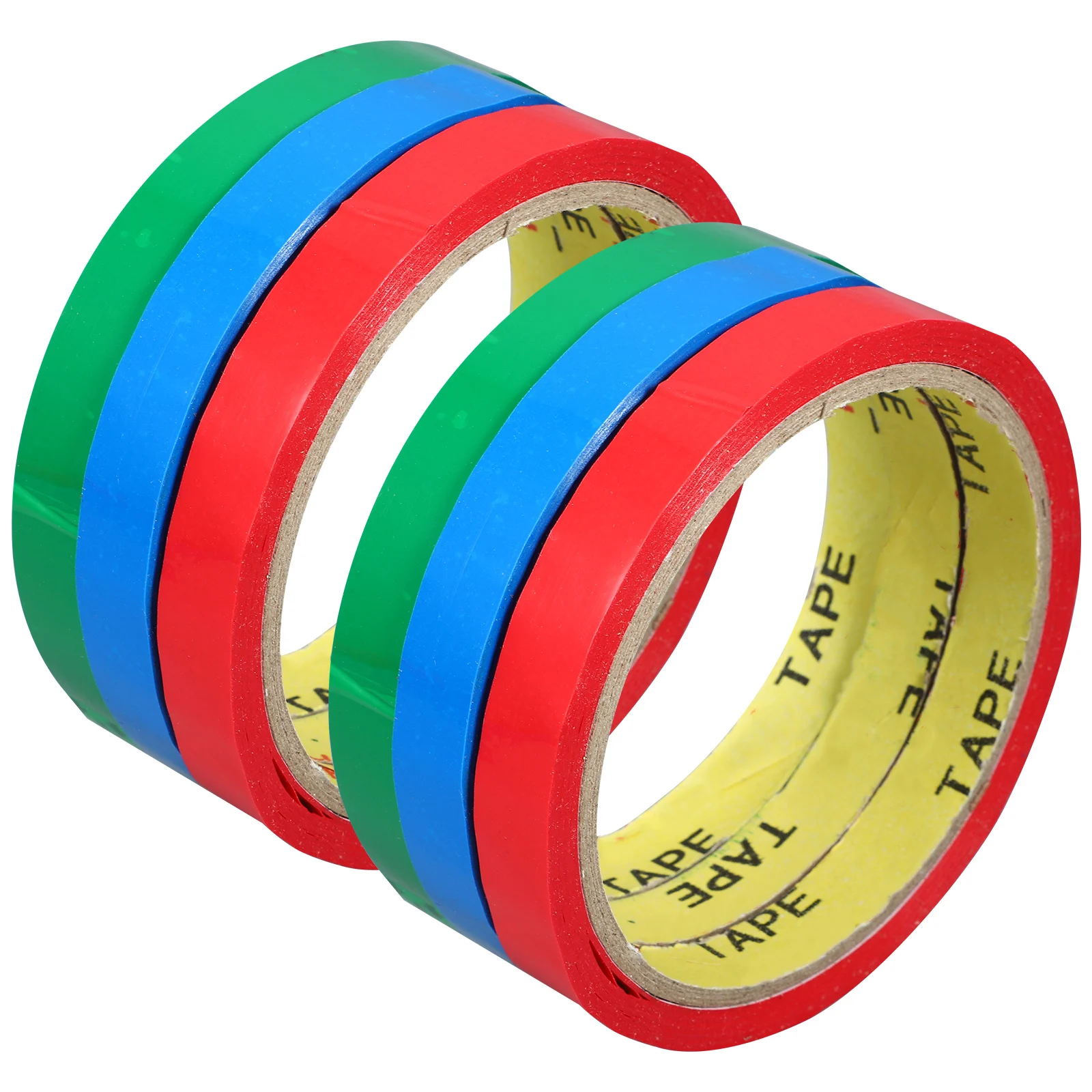 

6 Rolls 12mm PET Sealing Tapes for Bag Sealer Red Blue Green Each Packing Tying Vegetable Supermarkets Home Use Packaging