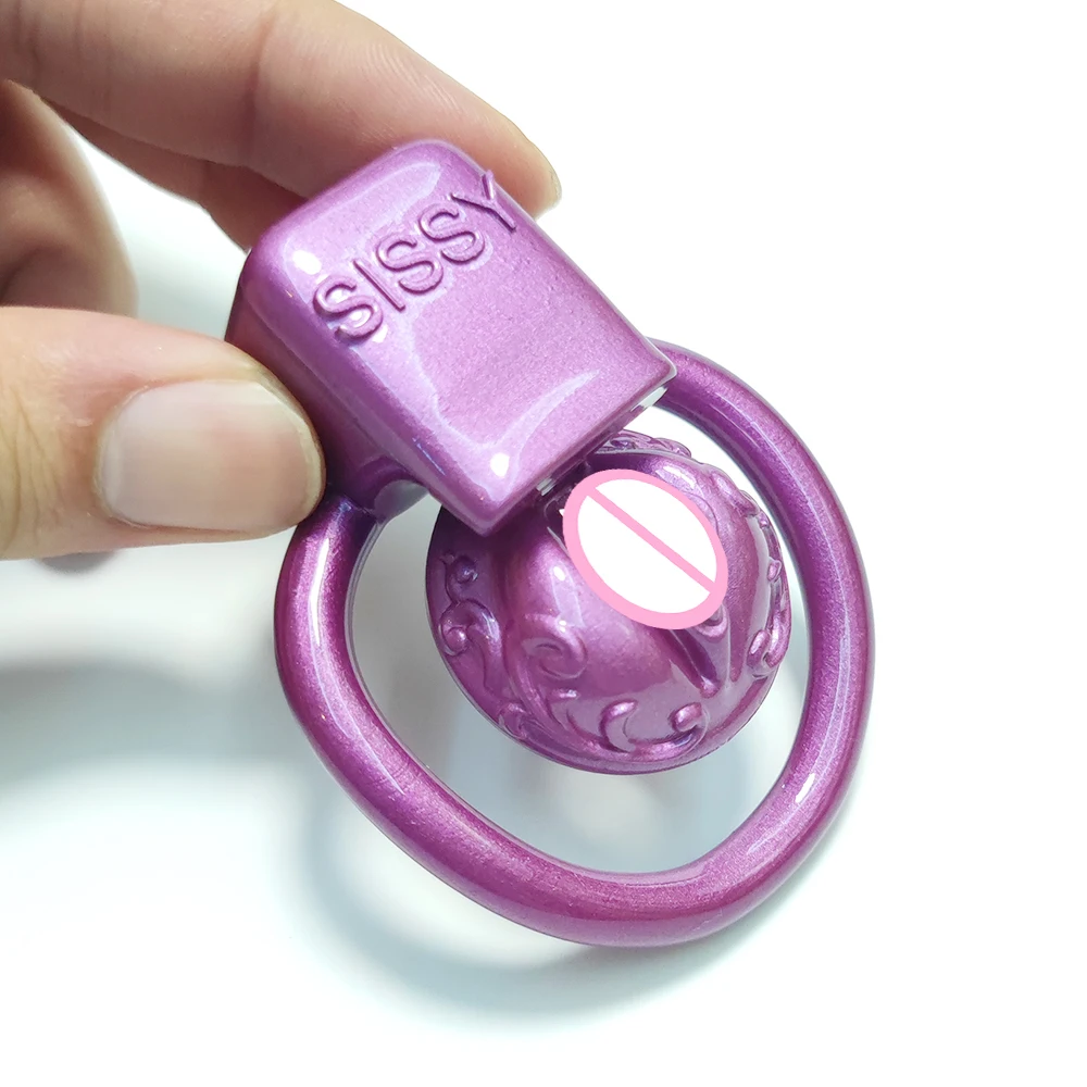 

Comtable Sissy Super Small Pussy Vaginal Chastity Cage Devices 4Rings Penis Lock Male CD TS Cock Cage BDSM Men'S Male Sub Toys