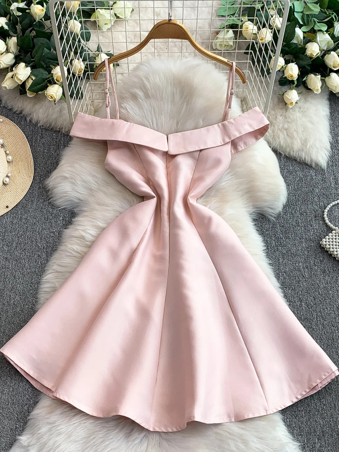 Ele حزام واحد Dr المرأة الخريف الشتاء الاسمية عيد ميلاد جمع ثوب عالية الخصر ألف خط تنورة No-Sve Bodycon #4