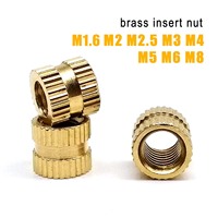 Knurl Brass Copper Insert Nut Thread Embedded Nutsert M1.6 M2 M2.5 M3 M4 M5 M6 M8 for Hot Melt Heat Injection Molding 3D Print