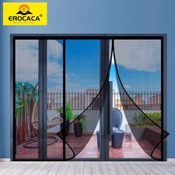 EROCACA Magnetic Door Curtain,Anti-mosquito And Insect-Proof Automatic Closing Invisible Gauze ,Large-Size Custom Door Curtain