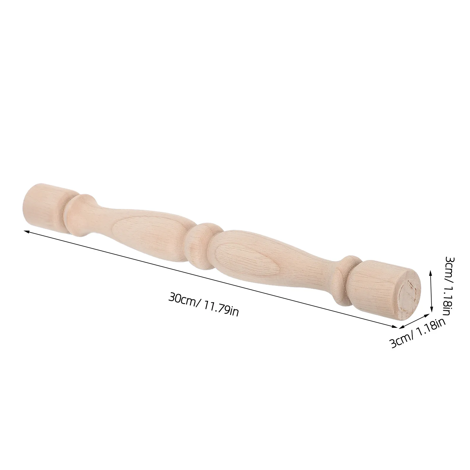 Wooden Baluster Spindle Unfinished Hand-Carved European Decorative Post for Indoor Staircase Railing DIY Furniture Repair