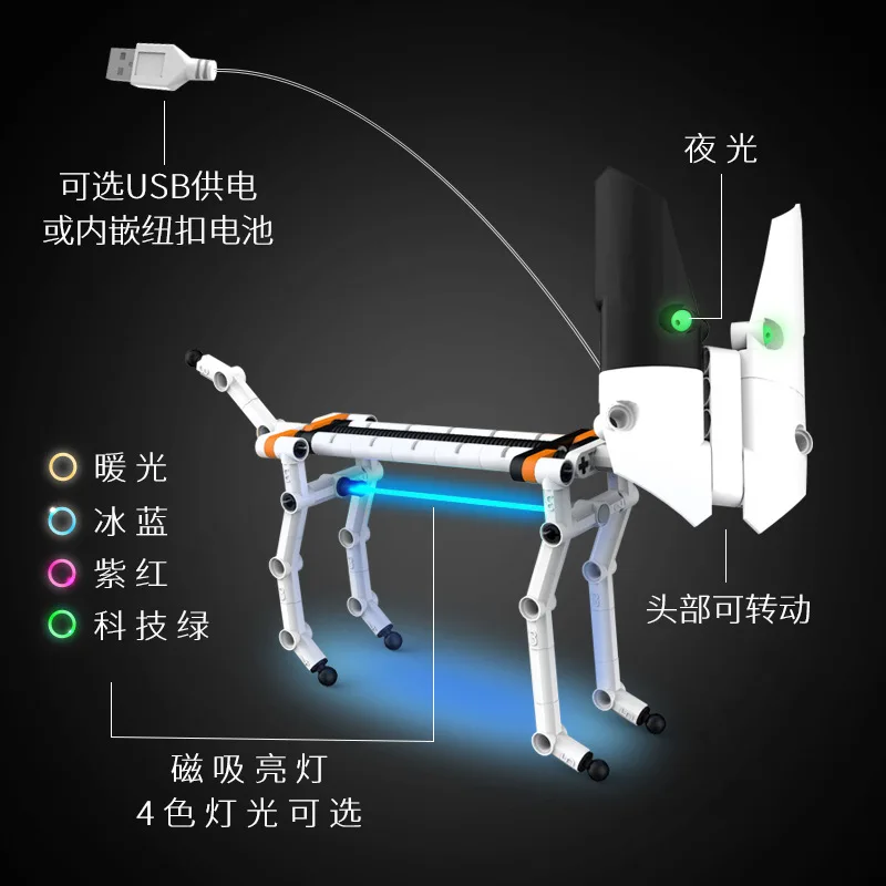 MOC Cienka Lampa Piesek Magnetyczna Lampa Zestaw Klocków Konstrukcyjnych DIY Kreatywna Zabawka dla Chłopca Kolekcja Edukacyjne Klocki