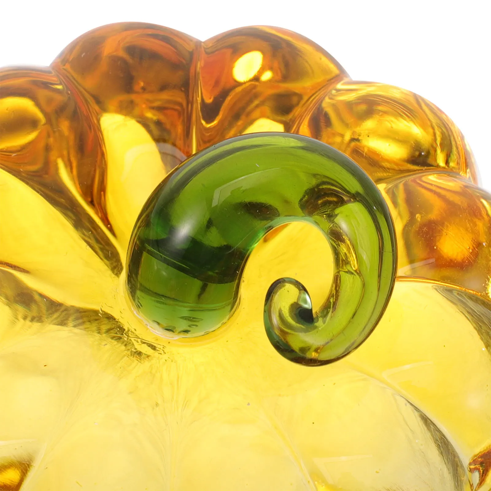 

Handmade Glass Pumpkin Decor Halloween Table Ornament Pumpkin Adornment Glass Craft Home Decoration Seasonal Party Accent