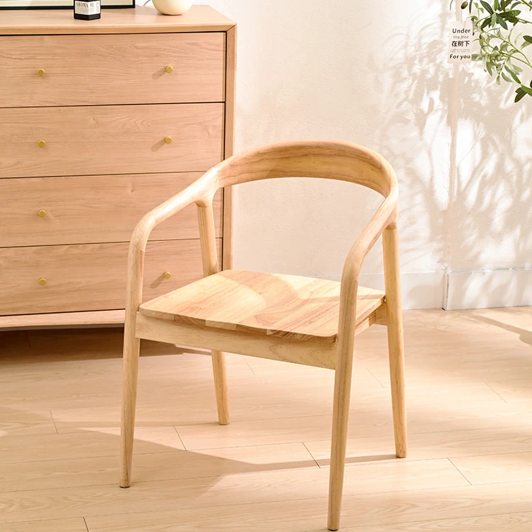 2025 جديد الشمال الإيطالي الحد الأدنى خشب متين الطعام كرسي المنزل مطعم فاخر الراقية الشاي كرسي الضيوف أثاث ديكور المنزل