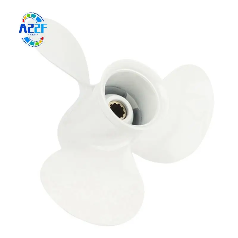 

A22F-1 шт. 664-45952-00-EL 9 7/8 X 14, алюминиевый подвесной гребной винт для лодки, белый алюминиевый сплав для Yamaha 20-30 л.с.