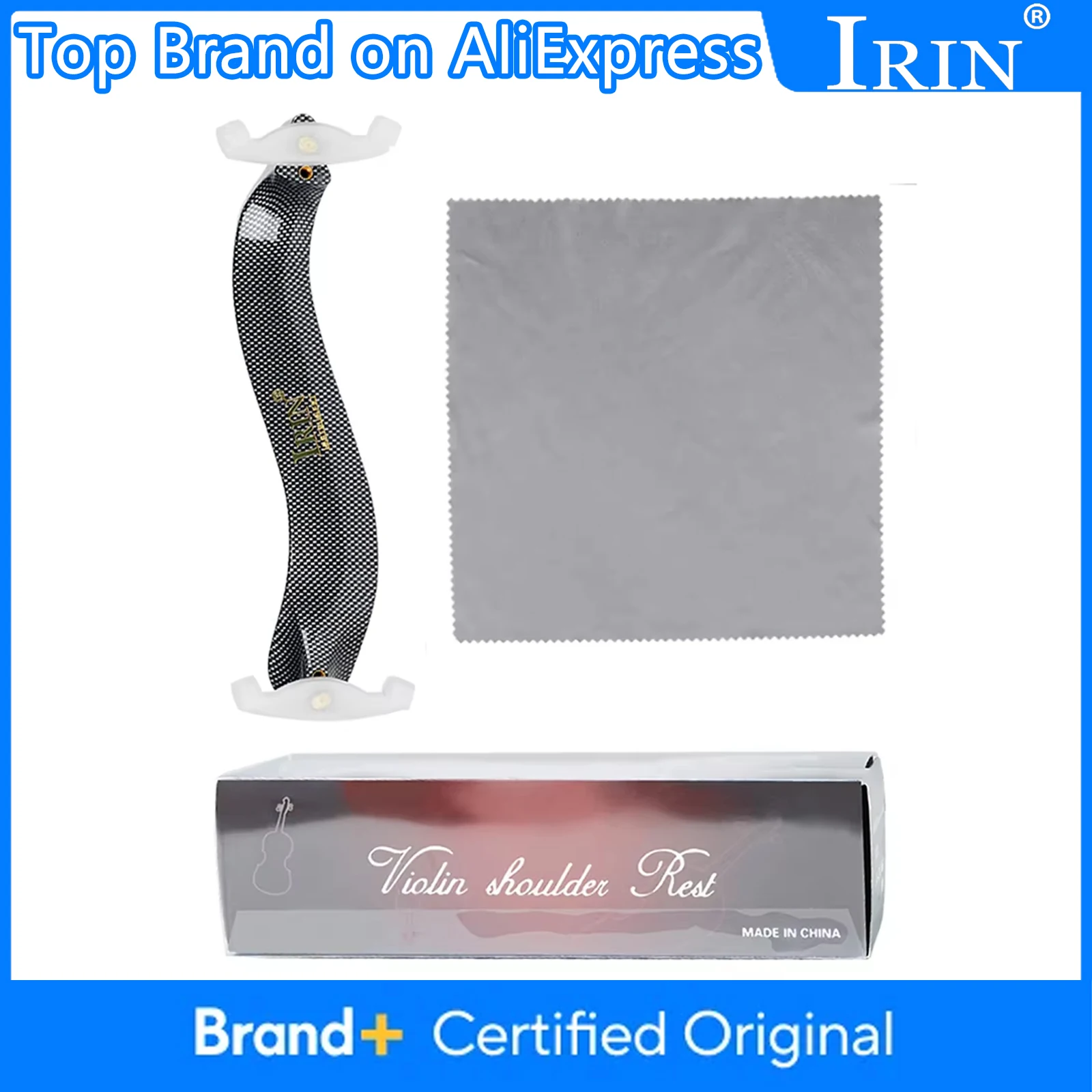 

IRIN 4/4 4/3 Violin Shoulder Rest Adjustable Imitation Carbon Fiber Violin Shoulder Rest Pro Stringed Instrument Accessories