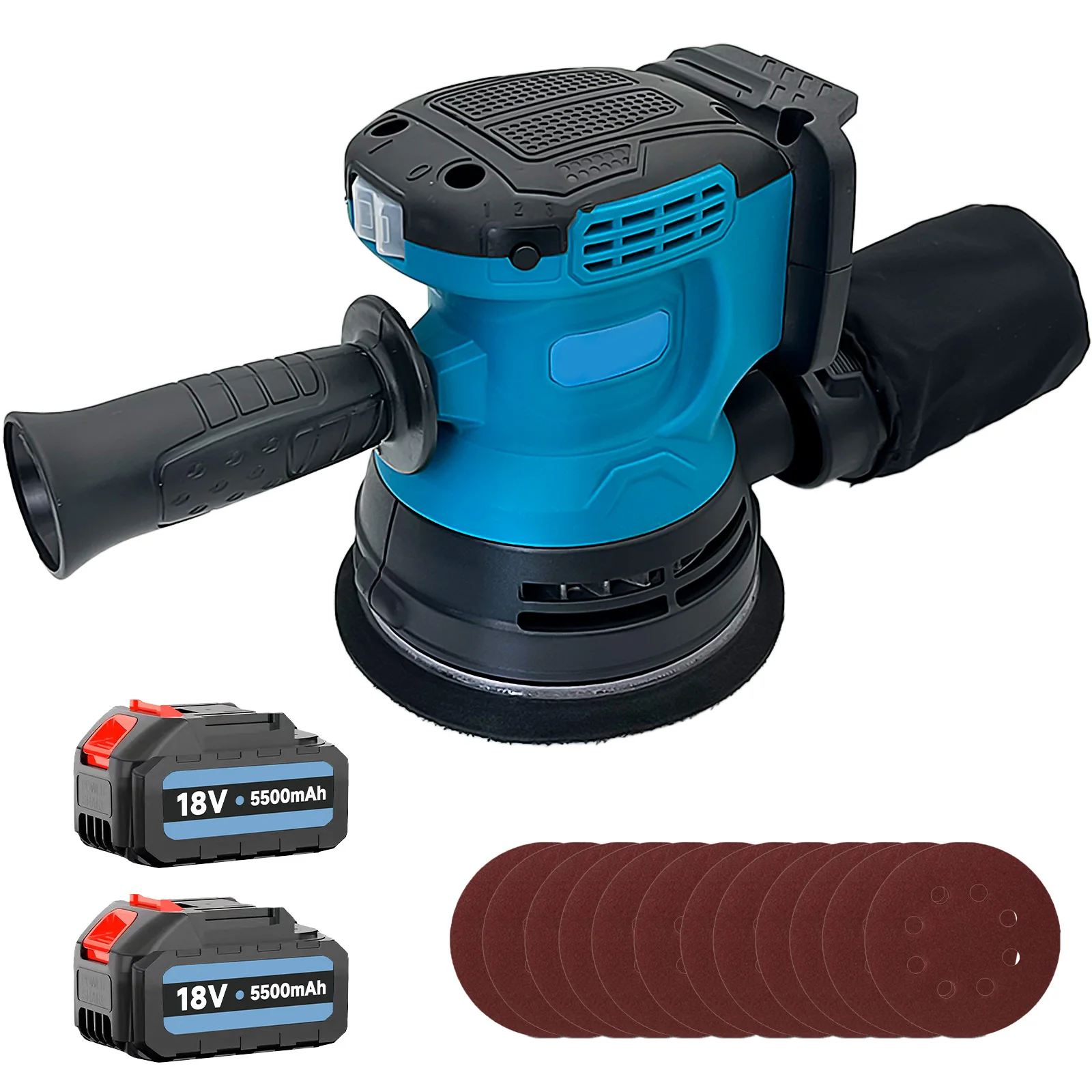 For Makita DBO180Z Cordless Cordless 18V Li-ion Random Orbit Sande 125mm, Random Cordless Orbital Sander No Battery