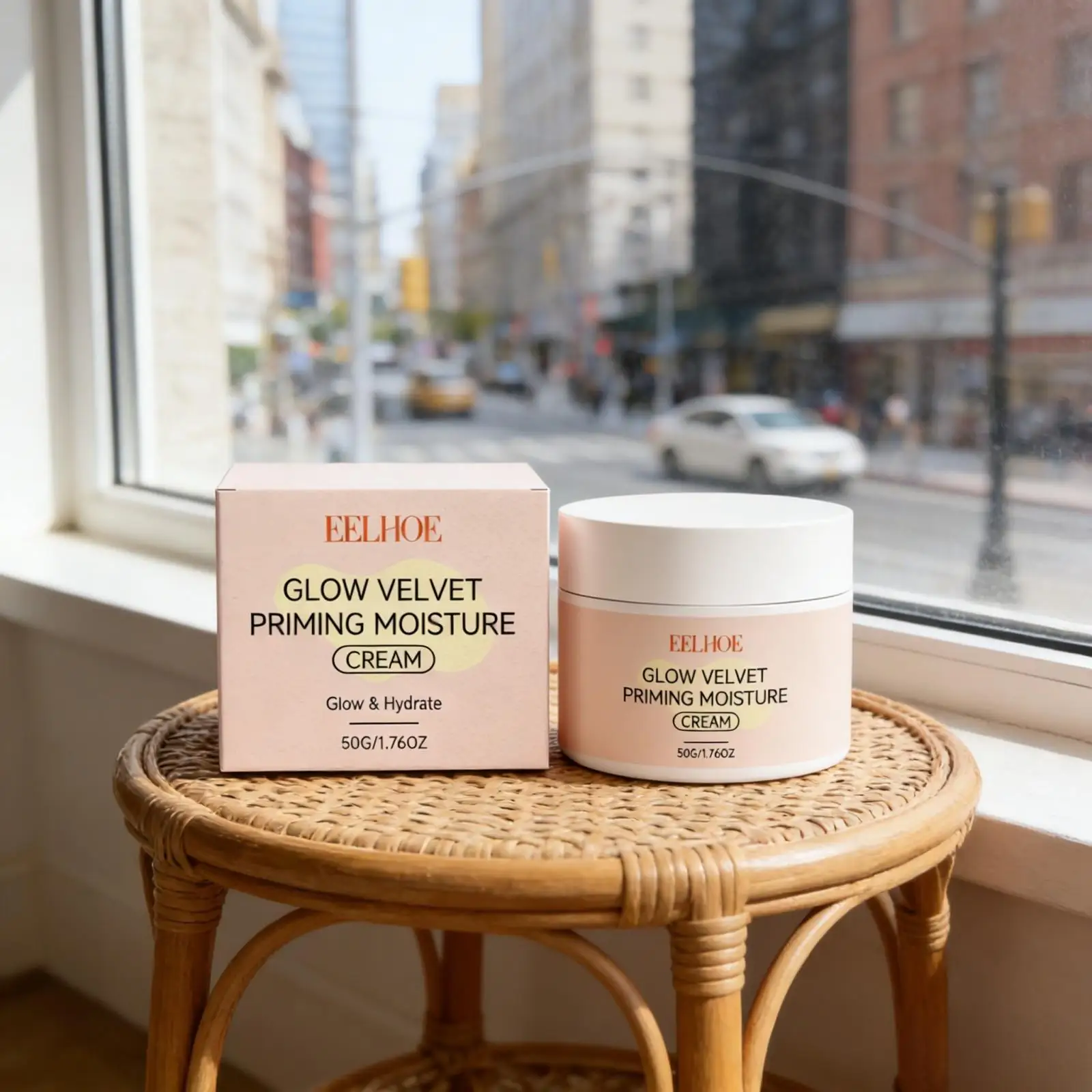 

EELHOE Glow Velvet Priming Cream Invisible Pore Primer Oil Control Deep Hydration Face Makeup Pre-Makeup Facial Moisturizer 50g