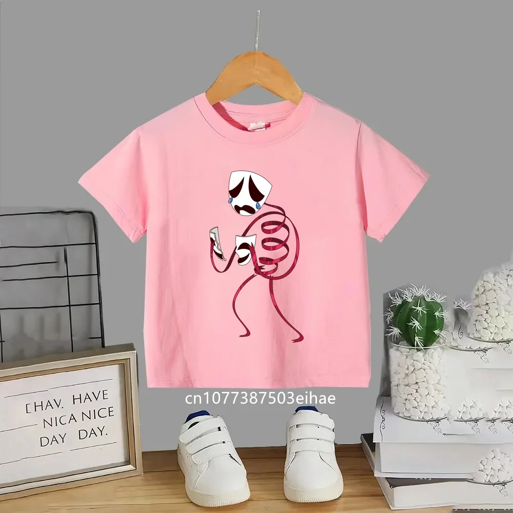 The Amazing Digital Circus Cartoon Merchandise Kids Cotton Tops, Short Sleeve T-shirts Boys Girls Daily Summer Casual Gift