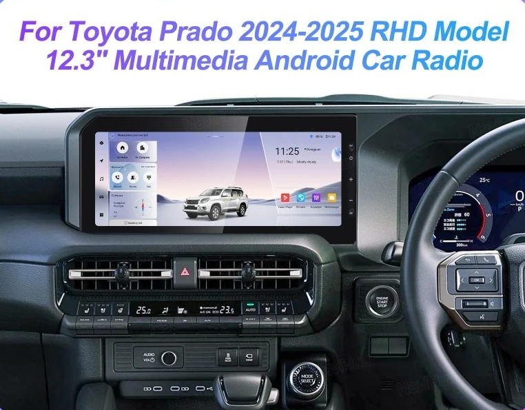 12.3-Inch Android large long screen car machine with wireless CarPlay car DVD navigation