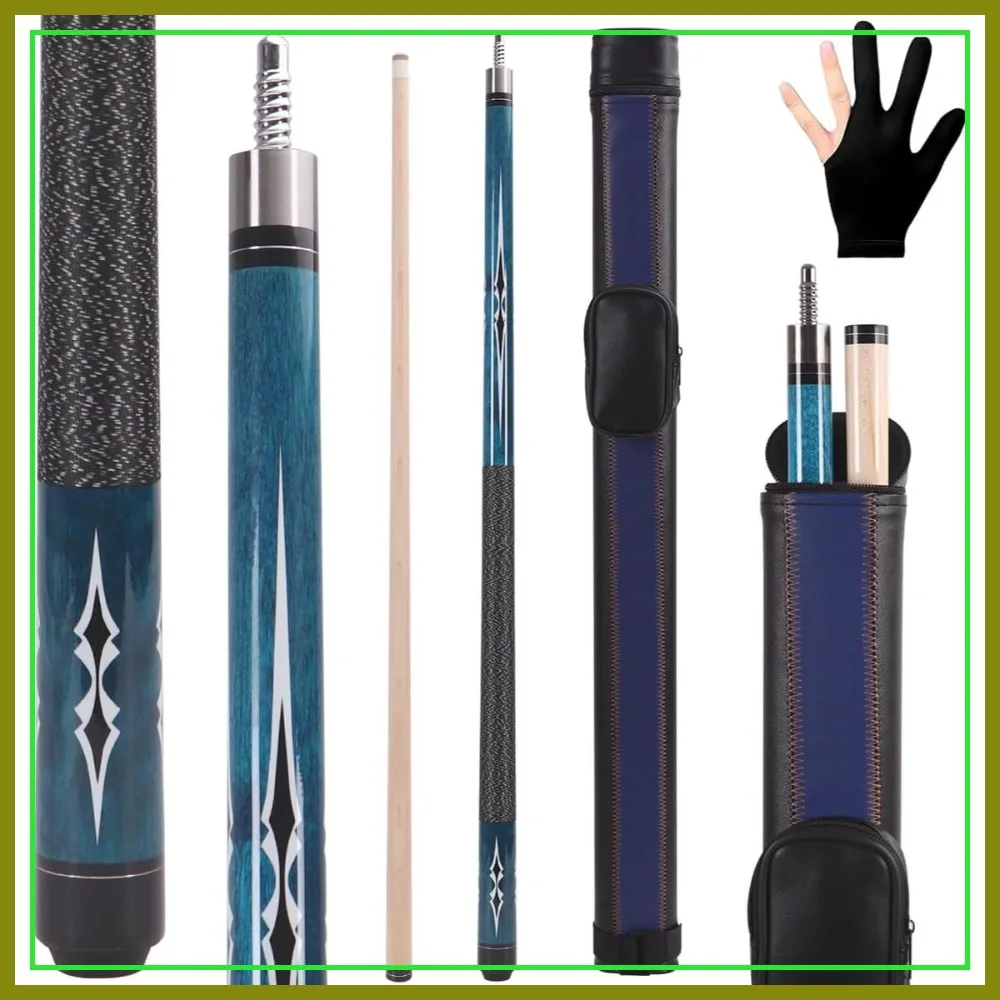 

58 Inch 19oz/20oz Maple Billiard Stick Pool Cue Set 13mm Tip, Hardwood Canadian Maple Professional Pool Cue Stick