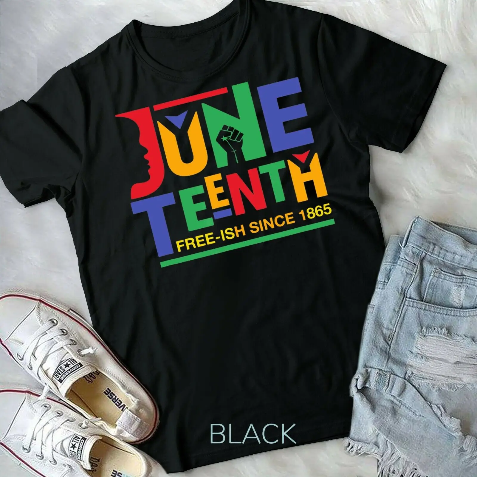 Juneteenth Freeish Since 1865 Melanin Ancestor Black History Unisex Youth Tshirt