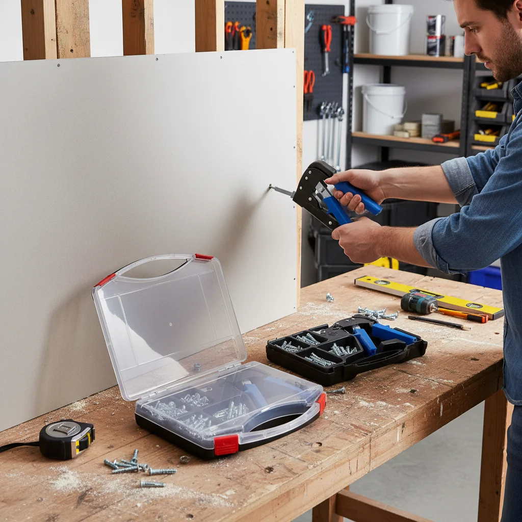 

1sets Carbon-Steel Rivet Machine Hollow Drive Wall Anchor Screws Gun= Ancho Effortless Installation For Drywall & Plaster 2025