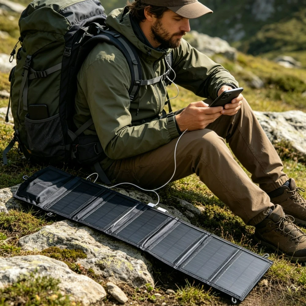 70w-ポータブル折りたたみ式ソーラーパネル充電器防水デュアル-usb-高速充電キャンプハイキング屋外緊急電話用