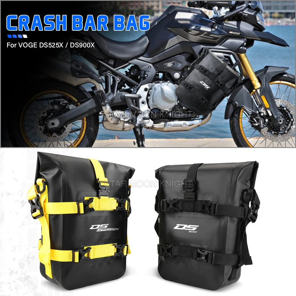 Crash Bar Bag Waterproof Motorcycle Bag Universal Backpack 6-8L Bumper Side Saddlebag For Voge DSX900 DS900X DS525X DSX525