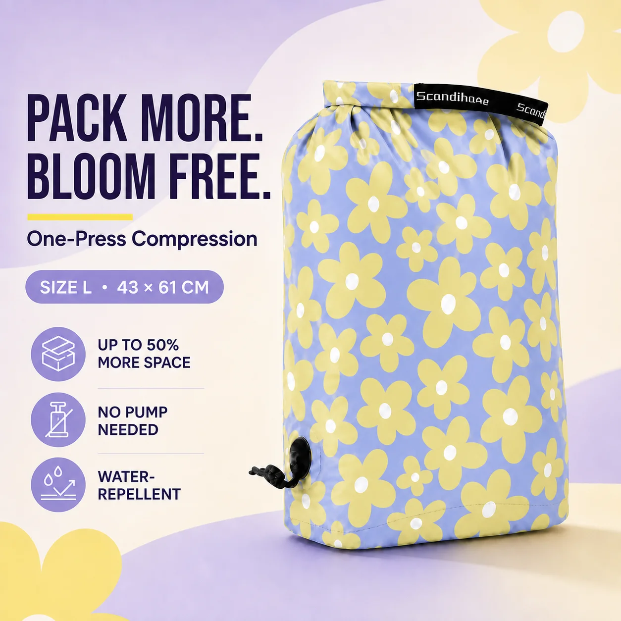 Camping Outdoor Clothing - Roll-Up Compression Travel Bag Pump-Free Water-Resistant