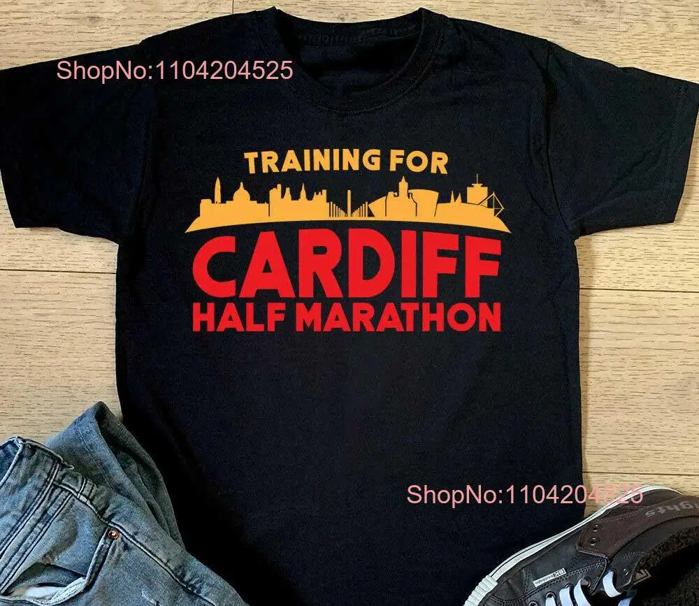 Training For Cardiff Half T shirt Mens 2021 Sports Top Boys Birthday Christmas  long or short sleeves