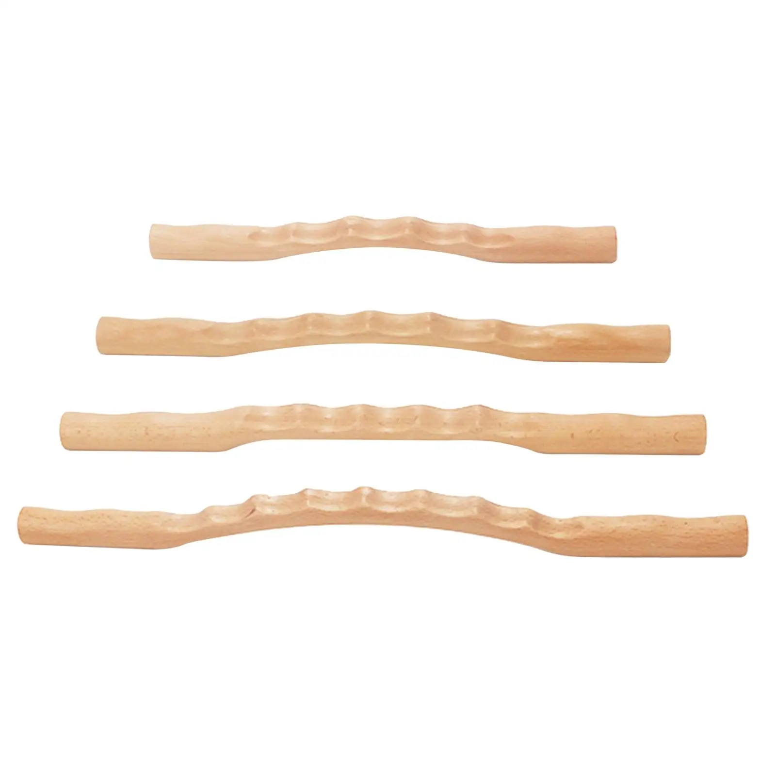 Natural Beech Wood Guasha Scraping Rod Bar Massager Tool Back Shoulder Abdomen Therapy